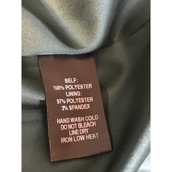 Lulus Green Satin One Shoulder Puff Sleeve Ruffle Trim Mini Dress L Party - Picture 10 of 10